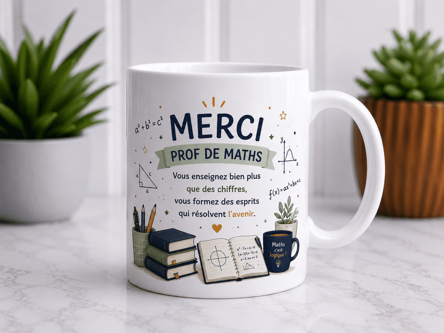 Mug remerciement professeur math