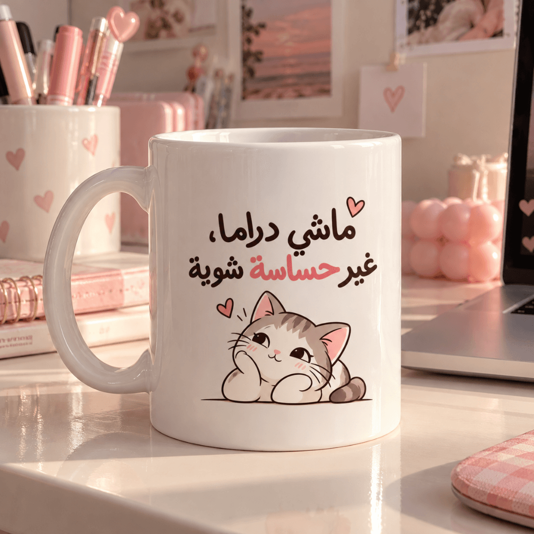 Mug Juste un peu sensible – Chat Kawaii