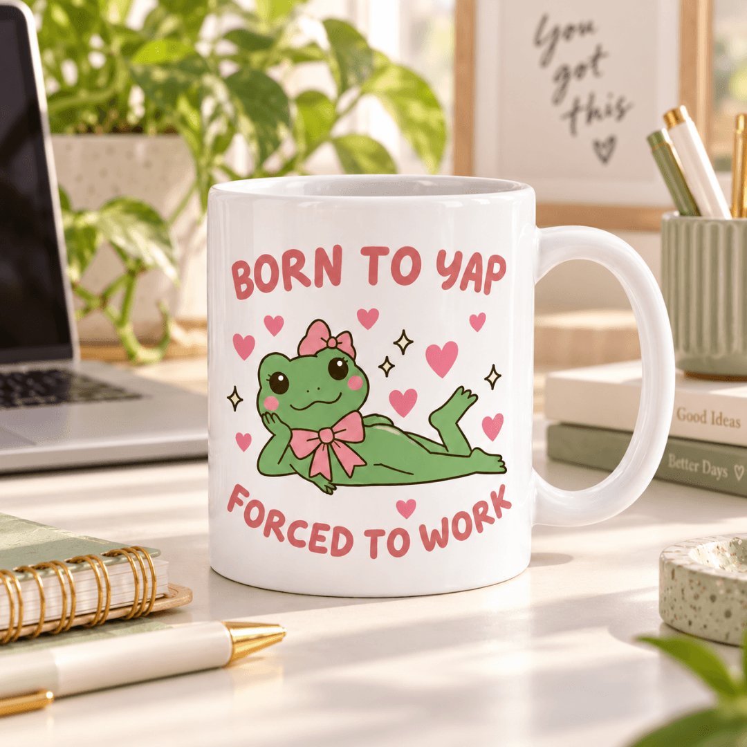 Mug Born to Yap – Forced to Work